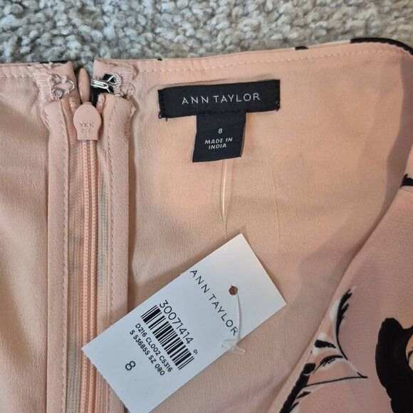 Anne Taylor Women’s Size 8 Knee Length Dress Pink Black - Picture 9 of 9